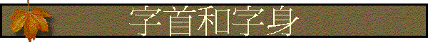 字首和字身
