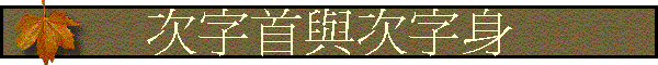 次字首與次字身